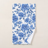 Blue Chinoiserie Pattern Bad Handdoek (Handdoek)
