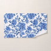 Blue Chinoiserie Pattern Bad Handdoek (Handdoek)