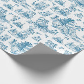 Blue Chinoiserie Pattern Cadeaupapier (Hoek)