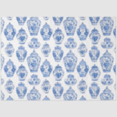 Blue Chinoiserie Pattern Tissuepapier (Voorkant)
