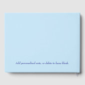 Blue Chinoiserie Peony Wedding Guestbook Gastenboek (Achterkant)