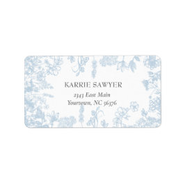 Blue Chinoiserie Retour adreslabel Etiket