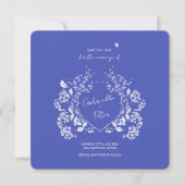 Blue Chinoiserie Save the Date (Voorkant)