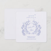 Blue Chinoiserie Save the Date (Voorkant / Achterkant)