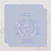 Blue Chinoiserie Save the Date (Voorkant / Achterkant)