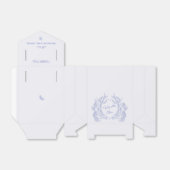 Blue Chinoiserie Save the Date Gift Labels Favor B Bedankdoosjes (Uitgevouwen)