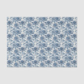 Blue Chinoiserie Sunflowers Butterflies Decoupage Tissuepapier (Voorkant)