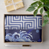 Blue Chinoiserie Tiger Blue Flow-ontkoppeling Tissuepapier (Geschenk)