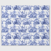 Blue Chinoiserie Toile Cadeaupapier (Vlak)