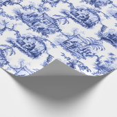Blue Chinoiserie Toile Cadeaupapier (Hoek)