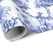 Blue Chinoiserie Toile Cadeaupapier (Rol Hoek)