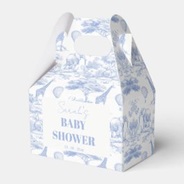 Blue Chinoiserie Toile de Jouy Baby shower Favor B Bedankdoosjes