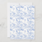 Blue Chinoiserie Toile de Jouy Baby shower Kaart (Achterkant)