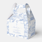 Blue Chinoiserie Toile de Jouy thanks Baby Shower  Bedankdoosjes (Achterkant)