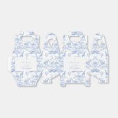 Blue Chinoiserie Toile de Jouy thanks Baby Shower  Bedankdoosjes (Uitgevouwen)