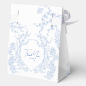 Blue Chinoiserie Toile de Jouy Wedding Bedankdoosjes (Achterkant)