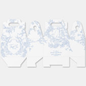 Blue Chinoiserie Toile de Jouy Wedding Bedankdoosjes (Ongevouwen)