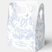 Blue Chinoiserie Toile de Jouy Wedding Bedankdoosjes (Open)