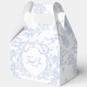 Blue Chinoiserie Toile de Jouy Wedding Bedankdoosjes (Achterkant)