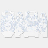 Blue Chinoiserie Toile de Jouy Wedding Bedankdoosjes (Ongevouwen)