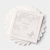 Blue Chinoiserie Toile de Jouy Wedding Folie Servetten (Insitu (Gestapeld))