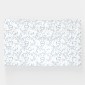 Blue Chinoiserie Toile de Jouy Wedding Spandoek