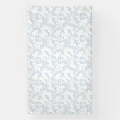 Blue Chinoiserie Toile de Jouy Wedding Spandoek (Verticaal)