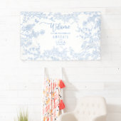 Blue Chinoiserie Toile de Jouy Wedding Spandoek (Insitu)