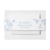 Blue Chinoiserie Toile de Jouy Wedding Uitnodigingen Wikkel (Voorkant Voorbeeld)