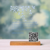 Blue Chinoiserie Toile Honeymoon Fund Wishing Well Acryl Bord (Neutraal)