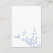 Blue Chinoiserie Toile Wedding Website RSVP Informatiekaartje (Achterkant)