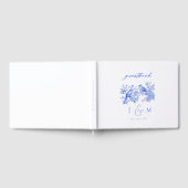 Blue Chinoiserie  Tortelduifjes bruiloft Gastenboek (Volledig)