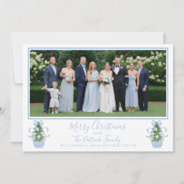 Blue Chinoiserie Tree Kerstkaart Kaart