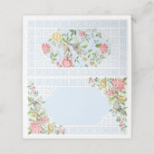 Blue Chinoiserie Trianon Plaatskaartje (Buitenkant ongevouwen)