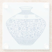  Blue Chinoiserie Vase Ginger Jar Glazen Onderzetter (Achterkant)