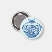  Blue Chinoiserie Vase Ginger Jar Magneet (Voorkant / Achterkant)