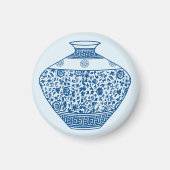  Blue Chinoiserie Vase Ginger Jar Magneet (Voorkant)