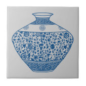  Blue Chinoiserie Vase Ginger Jar Tegeltje (Voorkant)