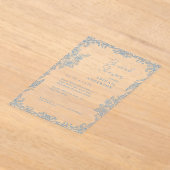 Blue Chinoiserie Vintage Bridal Shower Acryl Uitnodigingen (Laagn)