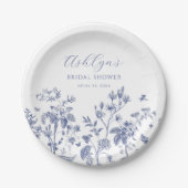 Blue Chinoiserie Vrijgezellenfeest Bord (Voorkant)