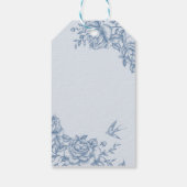 Blue Chinoiserie Vrijgezellenfeest Dank u Label Cadeaulabel (Achterkant)