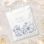 Blue Chinoiserie Vrijgezellenfeest Favor Bag Bedankzakje (Geknipt)