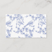 Blue Chinoiserie Vrijgezellenfeest Recept Aanvraag Informatiekaartje (Achterkant)