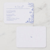 Blue Chinoiserie Wedding Details Enclosure Kaart (Voorkant / Achterkant)
