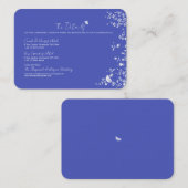 Blue Chinoiserie Wedding Details Enclosure Kaart (Voorkant / Achterkant)