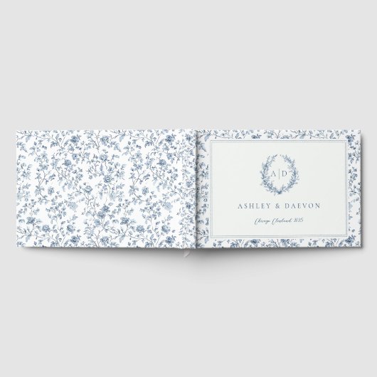Blue Chinoiserie Wedding Gastenboek (Volledig)