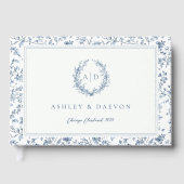 Blue Chinoiserie Wedding Gastenboek (Voorkant)