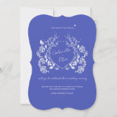 Blue Chinoiserie Wedding Invitation Kaart (Voorkant)
