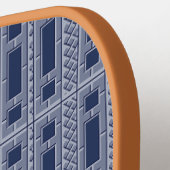 Blue Chinoisserie Gepersonaliseerde Pickleball Pad Paddle (Links Detail)