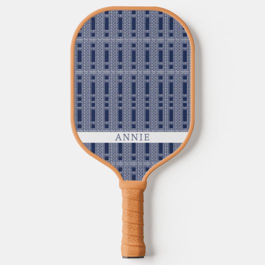 Blue Chinoisserie Gepersonaliseerde Pickleball Pad Pickleball Paddle (Voorkant)